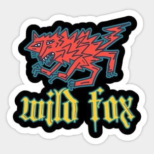 Wild fox t-shirt Sticker